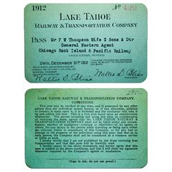 Lake Tahoe Railway Pass (1912)