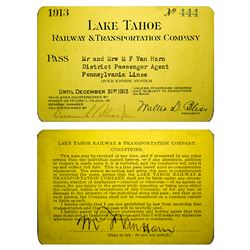 Lake Tahoe Railway Pass (1913)