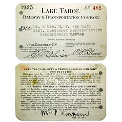 Lake Tahoe Railway Pass (1925)