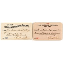 Los Angeles Terminal Railway Passes (2)