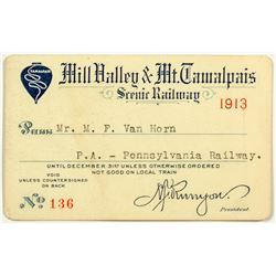 Mill Valley & Mt. Tamalpais Railway Pass