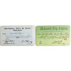 National City & Otay Railway Passes (2)