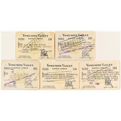 Yosemite Valley Railway Co. Passes (5)