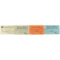 Colorado Midland Railway Co. Passes (4)