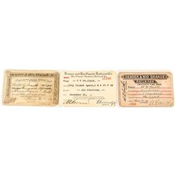 Denver & Rio Grande Railroad Passes (3)