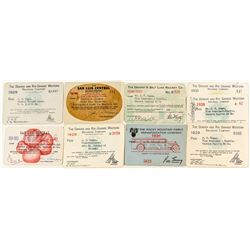 Miscellaneous Colorado Railroad Passes (9)