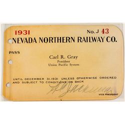 Nevada Northern Railway Pass