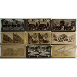 Eastern Railroad Stereoview Cards Group