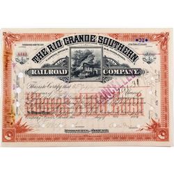 Otto Mears Signed Stock Certificate