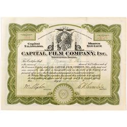 Capital Film Company Stock Certificate