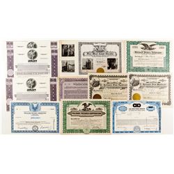Movie Company Stock Certificate Collection