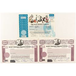 Walt Disney Stock Certificates