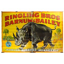 Ringling Bros. Rhino Poster, 1945
