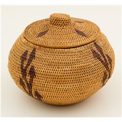 Lidded Pomo Basket