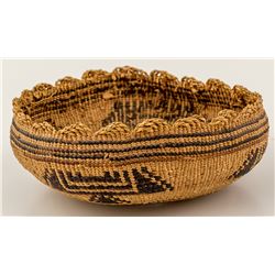 Modoc Indian Scalloped Basket
