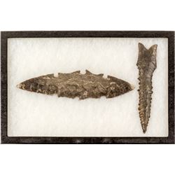 Large Native American spearheads: Lot 2