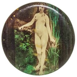 "Eve" Nude in Garden Pocket Mirror
