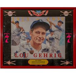 Lou Gehrig Mirrored Advertising Sign