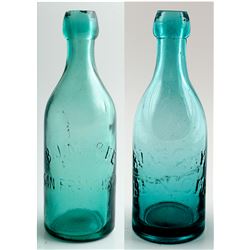 The Two BJ McGee Soda Bottles, SF and Benecia