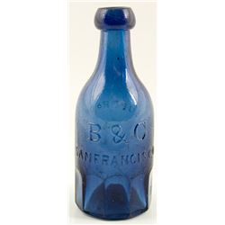B & G Cobalt Soda Bottle