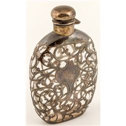 Silver Scroll Flask