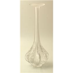 Signed Lalique Rose Bud Vase