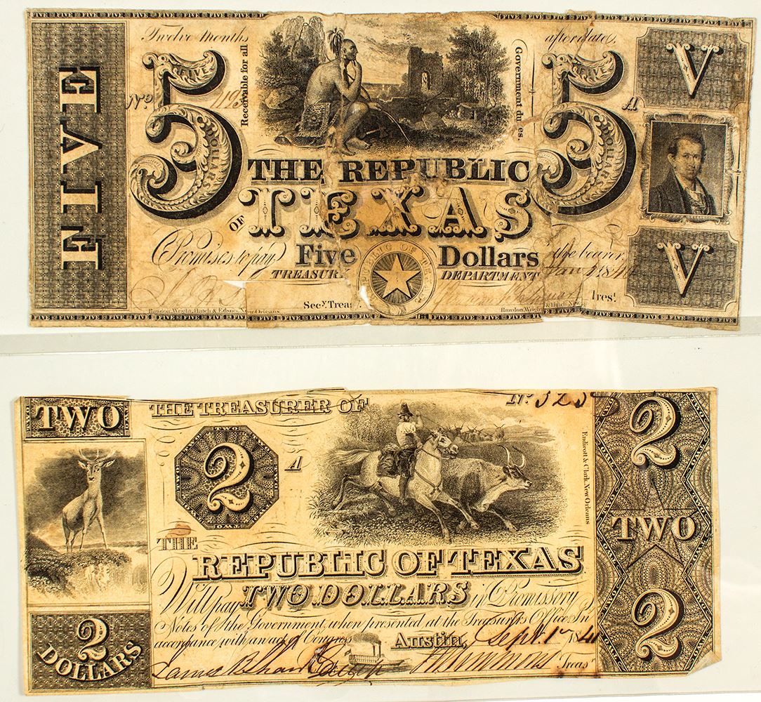 Texas Notes Two Republic of Texas Notes