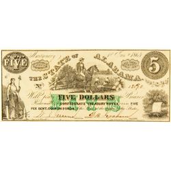 State of Alabama $5 note