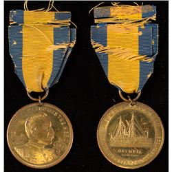 1899 Welcome Admiral Dewey / Olympia Badge.