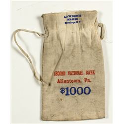 Second National Bank $1000 Gold Coin Bag