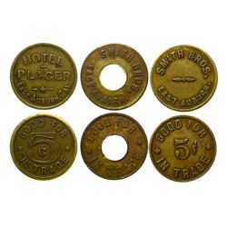 3 East Auburn, California tokens