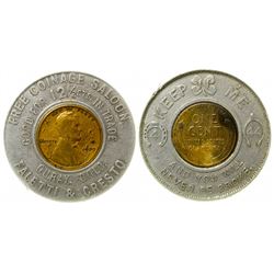 Free Coinage Saloon Encased 1909 Cent