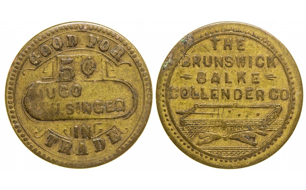 Billiard Table Token - Holabird Western Americana Collections