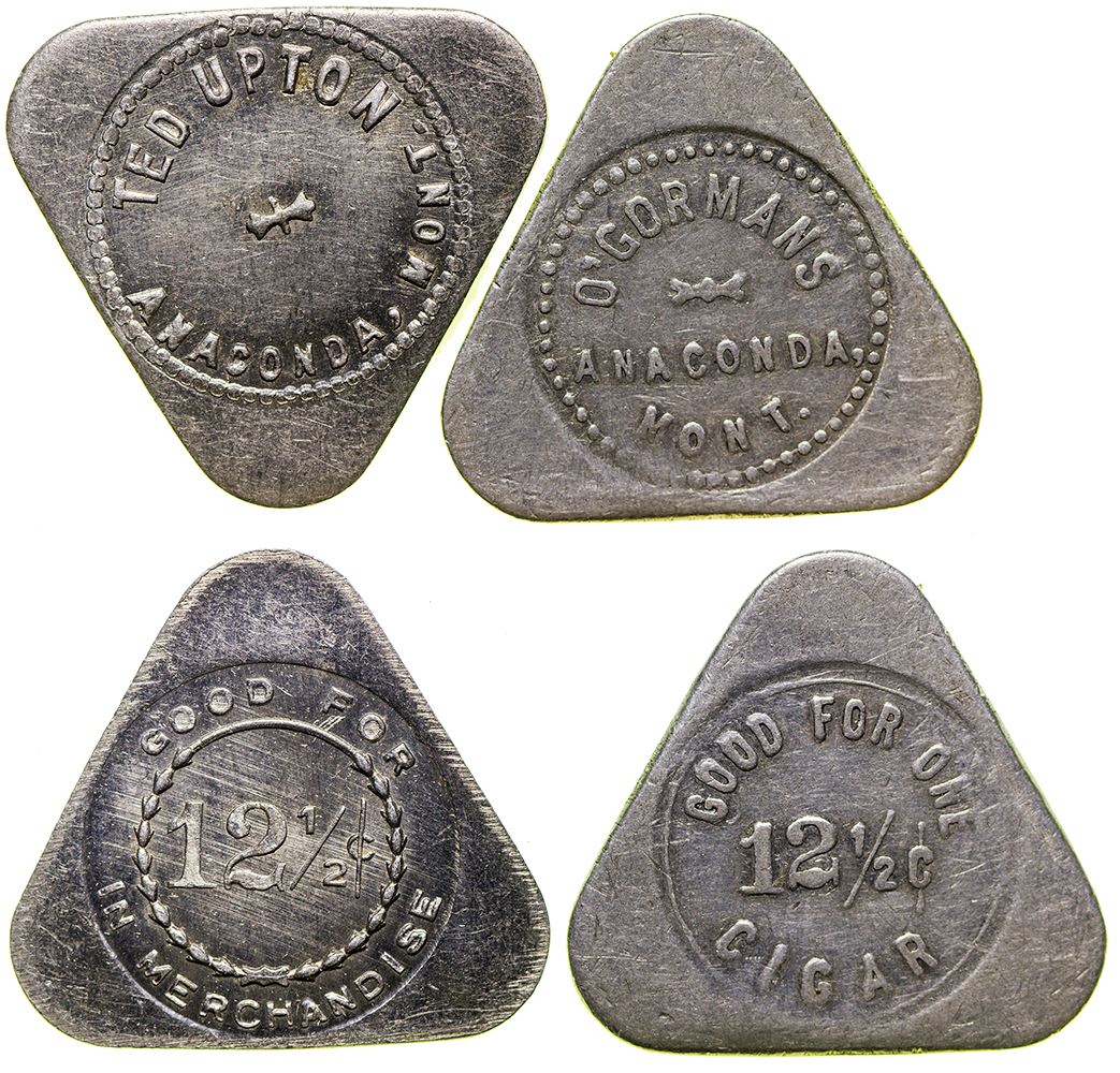 Two Different Triangular Tokens (Anaconda, Montana)