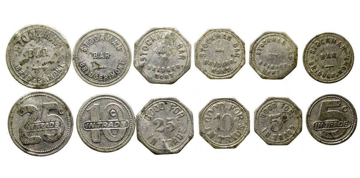 Complete Set of Stockman Bar Tokens (Bridger, Montana)