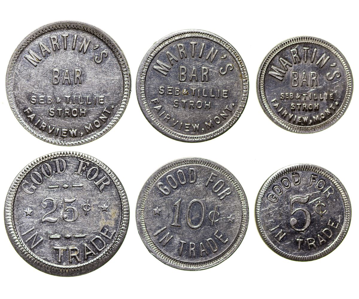 Martin's Bar Token Set (Fairview, Montana)