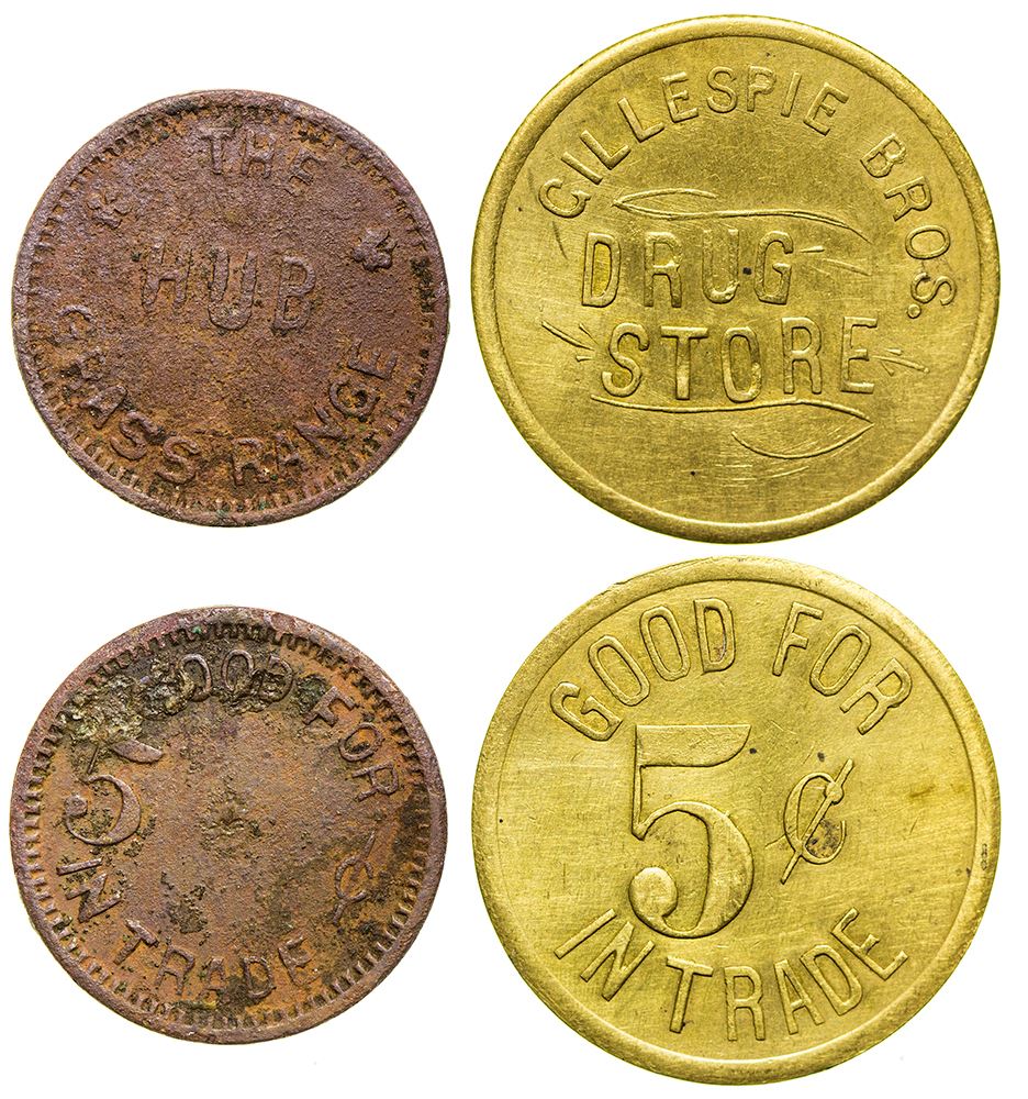 Two Grass Range Tokens (Grasssrange, Montana)