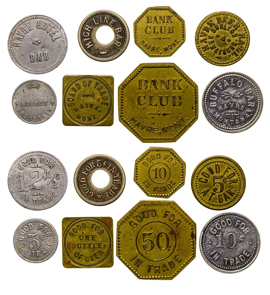 Havre Saloon & Bar Tokens (Havre, Montana)