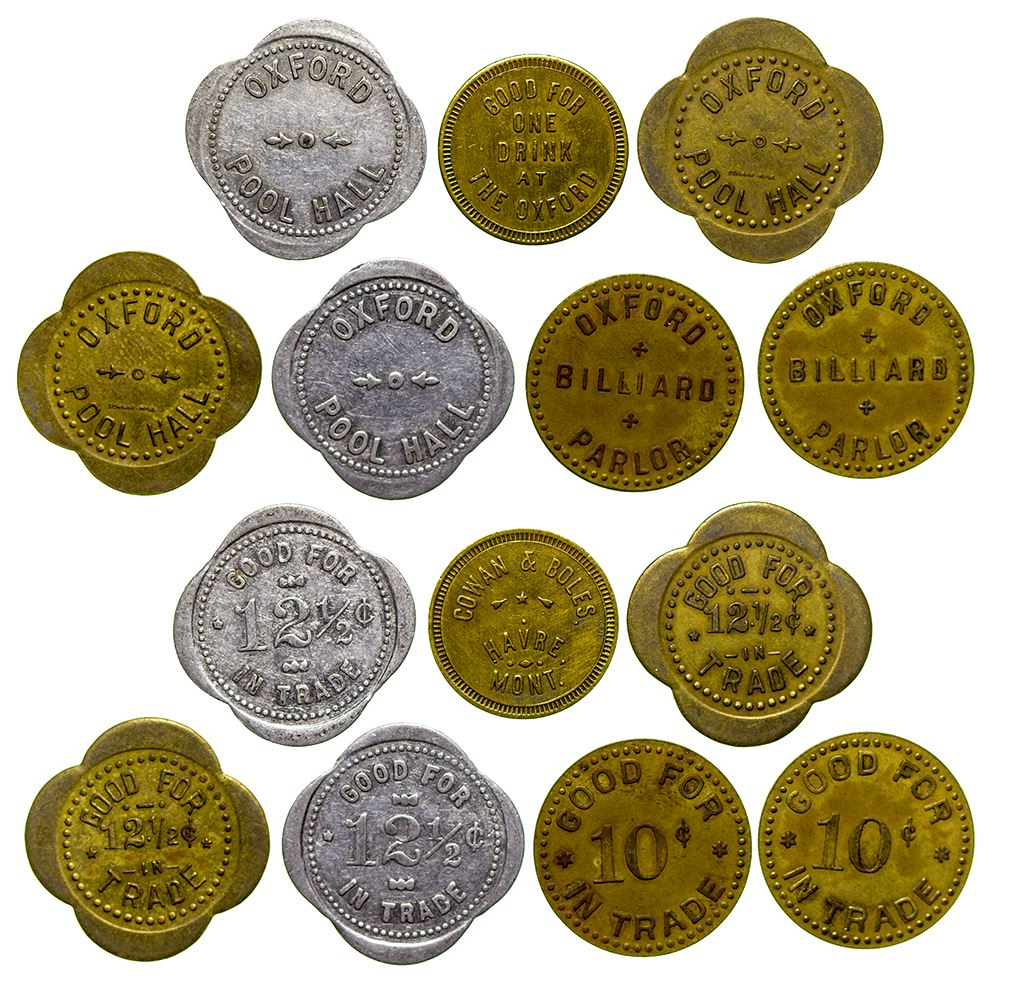 Oxford Pool Hall Tokens (Havre, Montana) - Holabird Western Americana ...
