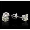 Image 2 : 14KT White Gold 1.31ctw Diamond Solitaire Earrings