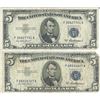 Image 1 : 1934 $5 Silver Certificate Currency Lot of 2