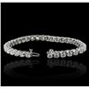 Image 3 : 14KT White Gold 7.03ctw Diamond Tennis  Bracelet