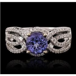 14KT White Gold 1.50ct Tanzanite and Diamond Ring