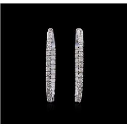 14KT White Gold 1.25ctw Diamond Earrings