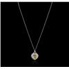Image 1 : Platinum EGL USA Certified 5.93ctw Fancy Yellow Diamond Heart Pendant With Chain