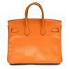 Image 4 : Authentic Vintage Hermes 25cm Birkin Bag in Orange Ardenne Leather with Palladiu