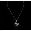 Image 1 : 14KT White Gold 1.00ctw Diamond Pendant With Chain