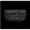 Image 1 : 14KT Black Gold 2.40ctw Black Diamond Ring