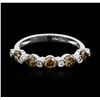 Image 1 : 18KT White Gold 0.50ctw Cognac Diamond Ring