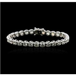 18KT White Gold 9.66ctw Diamond Tennis Bracelet
